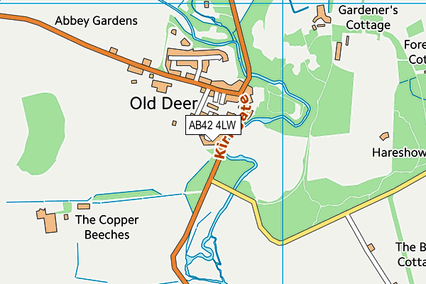 AB42 4LW map - OS VectorMap District (Ordnance Survey) AB42 4LW map - OS VectorMap District (Ordnance Survey)