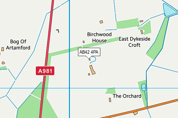AB42 4PA map - OS VectorMap District (Ordnance Survey) AB42 4PA map - OS VectorMap District (Ordnance Survey)