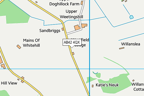 AB42 4QX map - OS VectorMap District (Ordnance Survey)