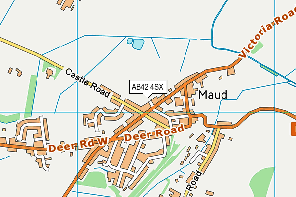 AB42 4SX map - OS VectorMap District (Ordnance Survey) AB42 4SX map - OS VectorMap District (Ordnance Survey)