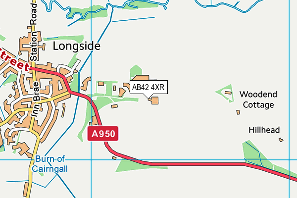 AB42 4XR map - OS VectorMap District (Ordnance Survey)
