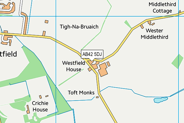 AB42 5DJ map - OS VectorMap District (Ordnance Survey) AB42 5DJ map - OS VectorMap District (Ordnance Survey)