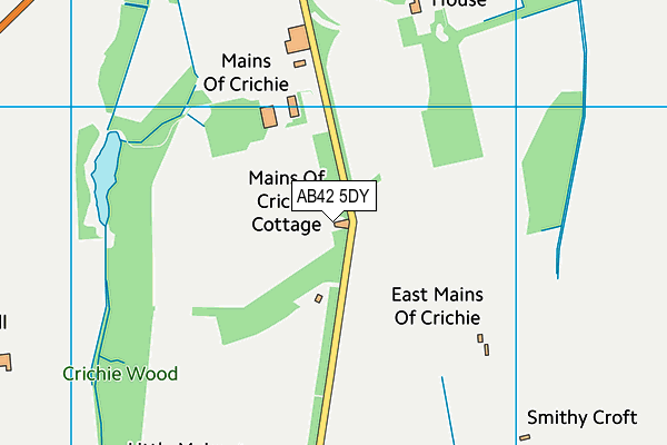AB42 5DY map - OS VectorMap District (Ordnance Survey) AB42 5DY map - OS VectorMap District (Ordnance Survey)
