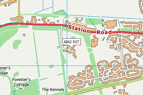 AB42 5GT map - OS VectorMap District (Ordnance Survey) AB42 5GT map - OS VectorMap District (Ordnance Survey)