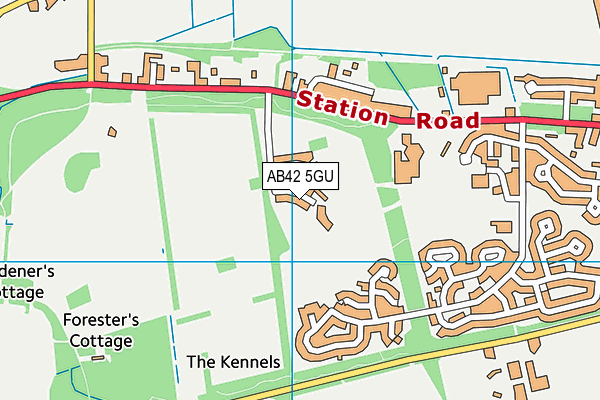 AB42 5GU map - OS VectorMap District (Ordnance Survey) AB42 5GU map - OS VectorMap District (Ordnance Survey)