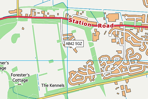 AB42 5GZ map - OS VectorMap District (Ordnance Survey) AB42 5GZ map - OS VectorMap District (Ordnance Survey)