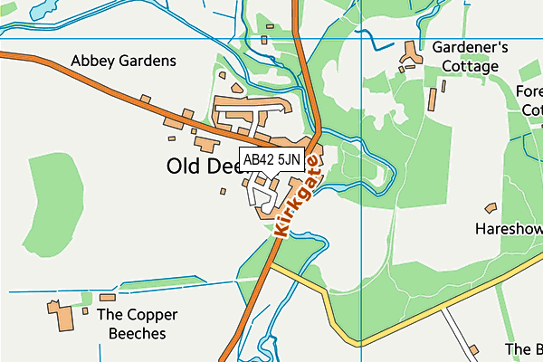 AB42 5JN map - OS VectorMap District (Ordnance Survey) AB42 5JN map - OS VectorMap District (Ordnance Survey)