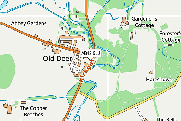 AB42 5LJ map - OS VectorMap District (Ordnance Survey) AB42 5LJ map - OS VectorMap District (Ordnance Survey)