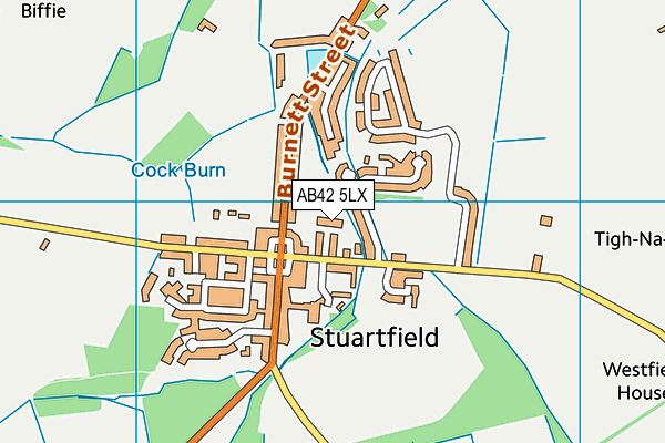 AB42 5LX map - OS VectorMap District (Ordnance Survey)