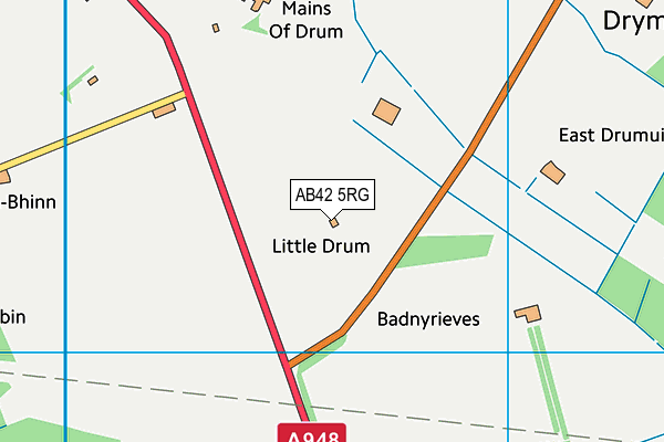 AB42 5RG map - OS VectorMap District (Ordnance Survey) AB42 5RG map - OS VectorMap District (Ordnance Survey)
