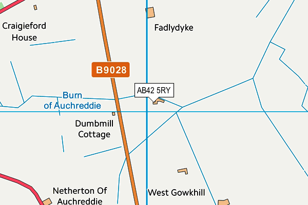 AB42 5RY map - OS VectorMap District (Ordnance Survey) AB42 5RY map - OS VectorMap District (Ordnance Survey)