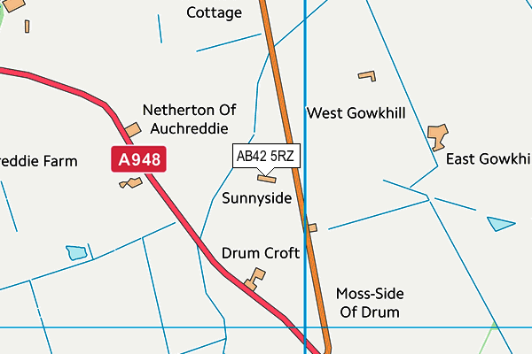 AB42 5RZ map - OS VectorMap District (Ordnance Survey) AB42 5RZ map - OS VectorMap District (Ordnance Survey)