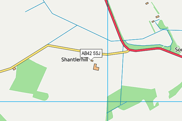AB42 5SJ map - OS VectorMap District (Ordnance Survey) AB42 5SJ map - OS VectorMap District (Ordnance Survey)