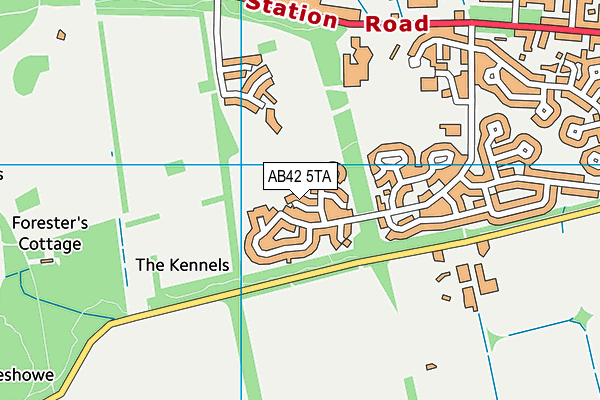 AB42 5TA map - OS VectorMap District (Ordnance Survey) AB42 5TA map - OS VectorMap District (Ordnance Survey)