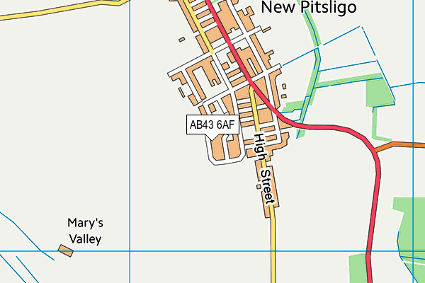 AB43 6AF map - OS VectorMap District (Ordnance Survey) AB43 6AF map - OS VectorMap District (Ordnance Survey)