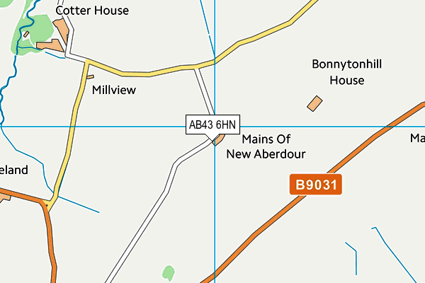 AB43 6HN map - OS VectorMap District (Ordnance Survey) AB43 6HN map - OS VectorMap District (Ordnance Survey)
