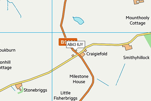 AB43 6JY map - OS VectorMap District (Ordnance Survey) AB43 6JY map - OS VectorMap District (Ordnance Survey)