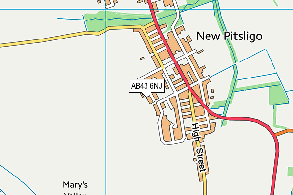 AB43 6NJ map - OS VectorMap District (Ordnance Survey) AB43 6NJ map - OS VectorMap District (Ordnance Survey)