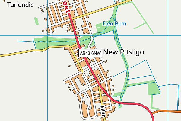 AB43 6NW map - OS VectorMap District (Ordnance Survey) AB43 6NW map - OS VectorMap District (Ordnance Survey)
