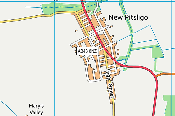 AB43 6NZ map - OS VectorMap District (Ordnance Survey) AB43 6NZ map - OS VectorMap District (Ordnance Survey)