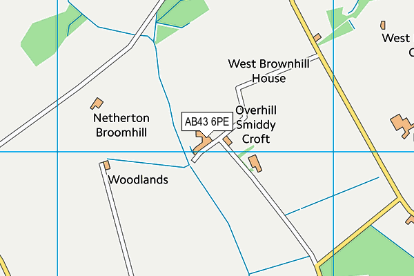 AB43 6PE map - OS VectorMap District (Ordnance Survey) AB43 6PE map - OS VectorMap District (Ordnance Survey)