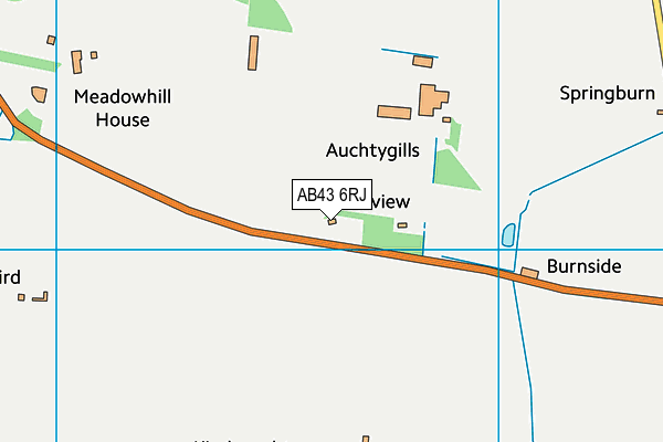 AB43 6RJ map - OS VectorMap District (Ordnance Survey)