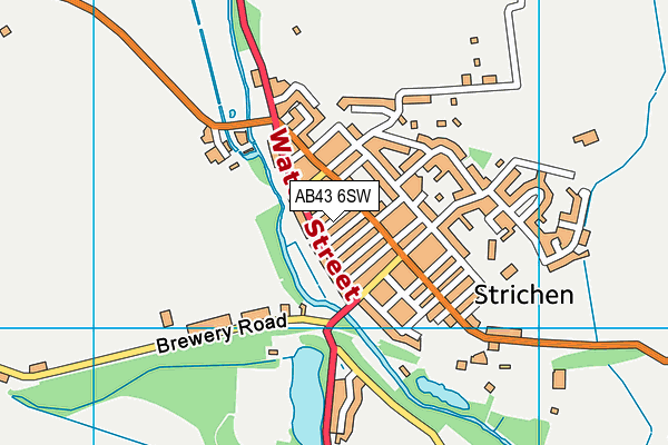 AB43 6SW map - OS VectorMap District (Ordnance Survey) AB43 6SW map - OS VectorMap District (Ordnance Survey)