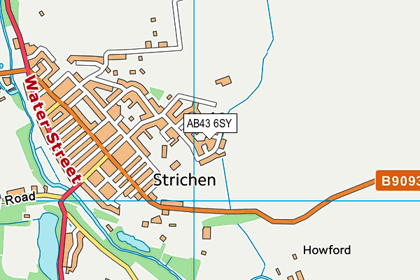 AB43 6SY map - OS VectorMap District (Ordnance Survey) AB43 6SY map - OS VectorMap District (Ordnance Survey)
