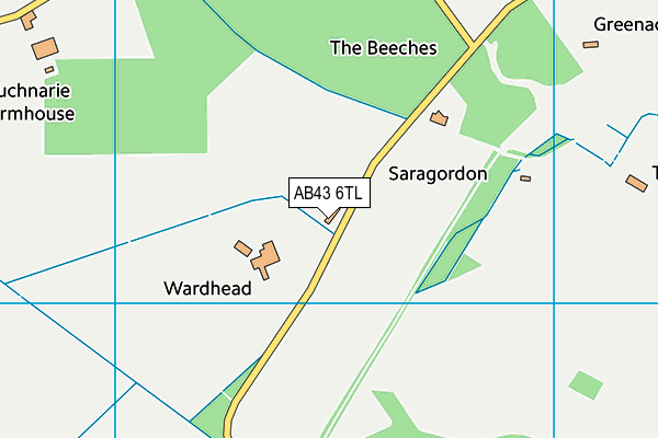 AB43 6TL map - OS VectorMap District (Ordnance Survey) AB43 6TL map - OS VectorMap District (Ordnance Survey)