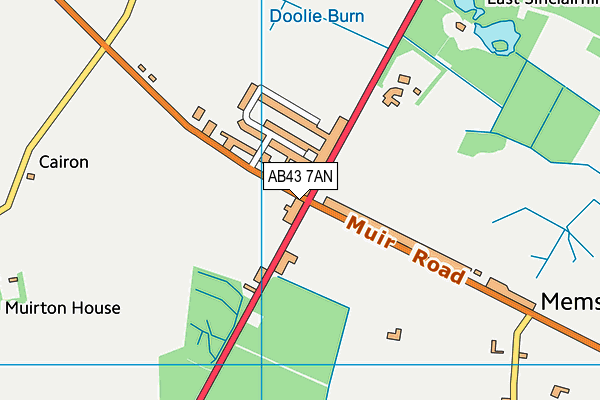 AB43 7AN map - OS VectorMap District (Ordnance Survey) AB43 7AN map - OS VectorMap District (Ordnance Survey)