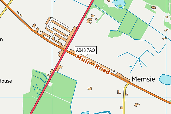 AB43 7AQ map - OS VectorMap District (Ordnance Survey) AB43 7AQ map - OS VectorMap District (Ordnance Survey)