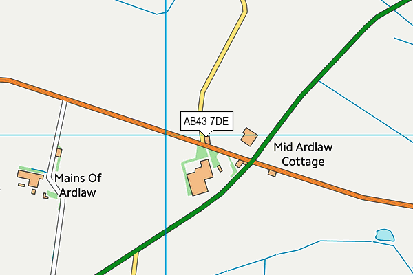 AB43 7DE map - OS VectorMap District (Ordnance Survey)