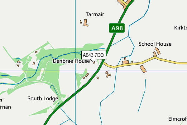 AB43 7DQ map - OS VectorMap District (Ordnance Survey) AB43 7DQ map - OS VectorMap District (Ordnance Survey)