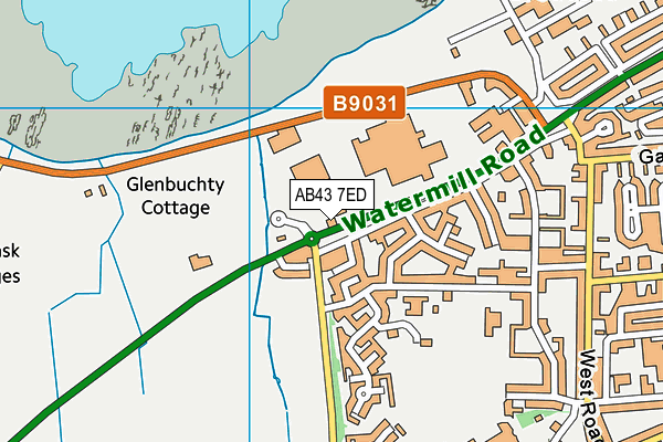 AB43 7ED map - OS VectorMap District (Ordnance Survey) AB43 7ED map - OS VectorMap District (Ordnance Survey)