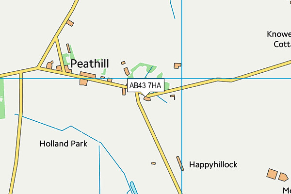 AB43 7HA map - OS VectorMap District (Ordnance Survey) AB43 7HA map - OS VectorMap District (Ordnance Survey)