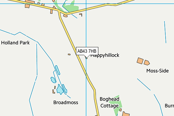 AB43 7HB map - OS VectorMap District (Ordnance Survey) AB43 7HB map - OS VectorMap District (Ordnance Survey)