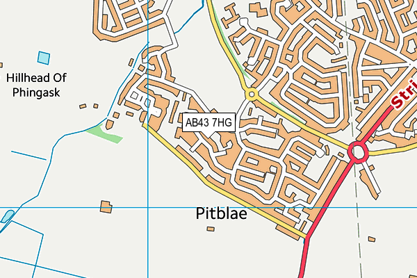 AB43 7HG map - OS VectorMap District (Ordnance Survey) AB43 7HG map - OS VectorMap District (Ordnance Survey)