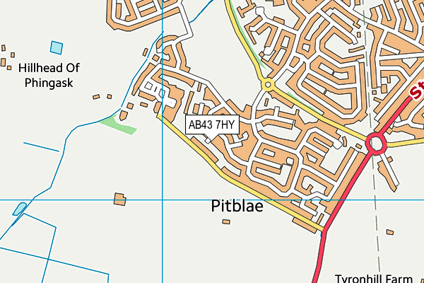AB43 7HY map - OS VectorMap District (Ordnance Survey) AB43 7HY map - OS VectorMap District (Ordnance Survey)