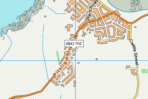 AB43 7HZ map - OS VectorMap District (Ordnance Survey) AB43 7HZ map - OS VectorMap District (Ordnance Survey)