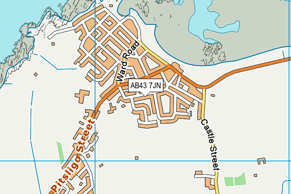 AB43 7JN map - OS VectorMap District (Ordnance Survey) AB43 7JN map - OS VectorMap District (Ordnance Survey)