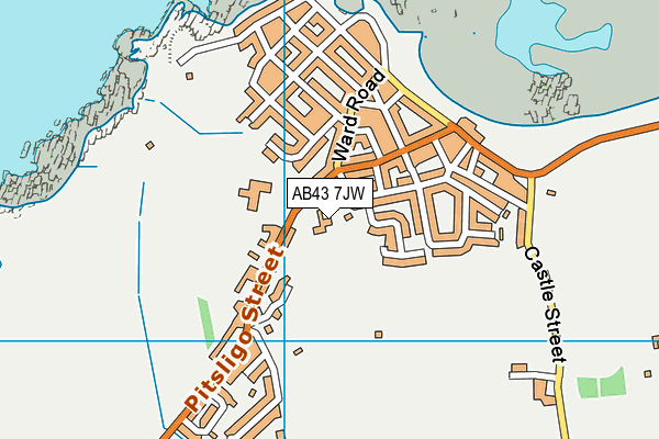 AB43 7JW map - OS VectorMap District (Ordnance Survey) AB43 7JW map - OS VectorMap District (Ordnance Survey)