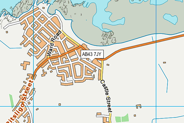 AB43 7JY map - OS VectorMap District (Ordnance Survey) AB43 7JY map - OS VectorMap District (Ordnance Survey)
