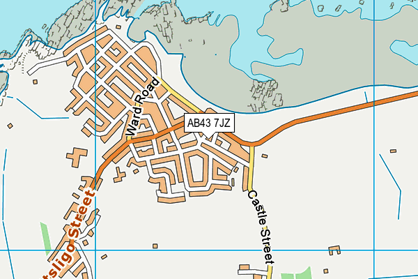 AB43 7JZ map - OS VectorMap District (Ordnance Survey) AB43 7JZ map - OS VectorMap District (Ordnance Survey)