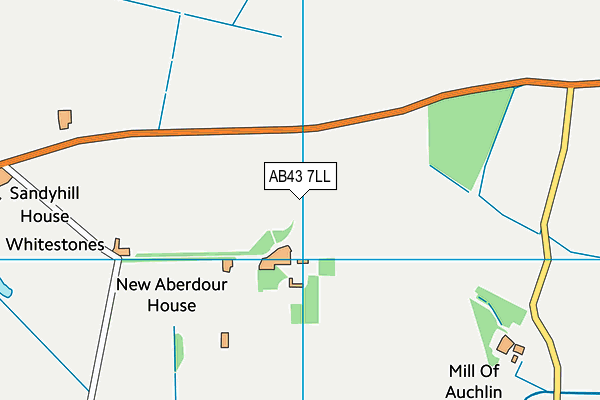 AB43 7LL map - OS VectorMap District (Ordnance Survey) AB43 7LL map - OS VectorMap District (Ordnance Survey)