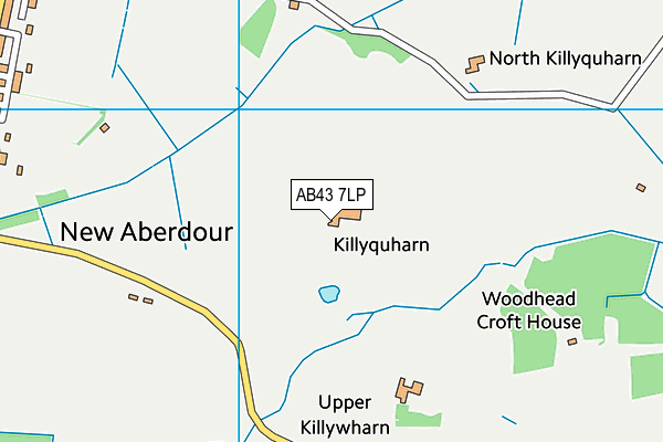 AB43 7LP map - OS VectorMap District (Ordnance Survey)