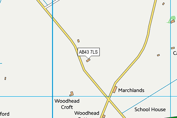 AB43 7LS map - OS VectorMap District (Ordnance Survey) AB43 7LS map - OS VectorMap District (Ordnance Survey)
