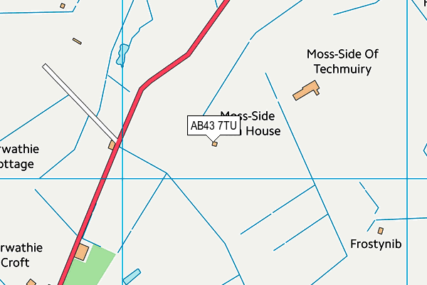 AB43 7TU map - OS VectorMap District (Ordnance Survey)