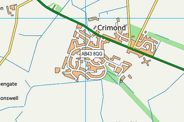 AB43 8QG map - OS VectorMap District (Ordnance Survey) AB43 8QG map - OS VectorMap District (Ordnance Survey)
