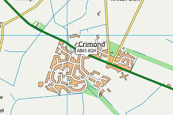 AB43 8QH map - OS VectorMap District (Ordnance Survey) AB43 8QH map - OS VectorMap District (Ordnance Survey)