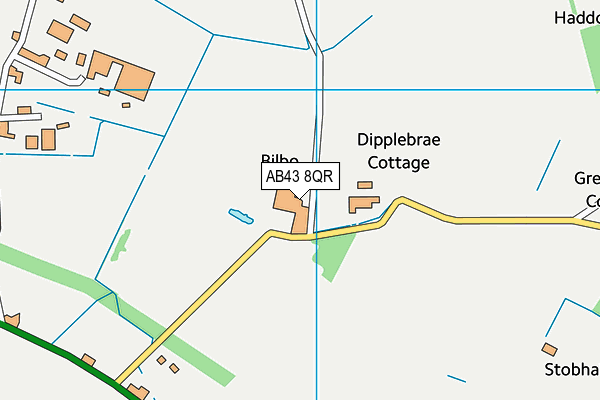 AB43 8QR map - OS VectorMap District (Ordnance Survey) AB43 8QR map - OS VectorMap District (Ordnance Survey)